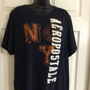 Aeropostale Retro Graphic Rag Distressed Appliqué T-Shirt
